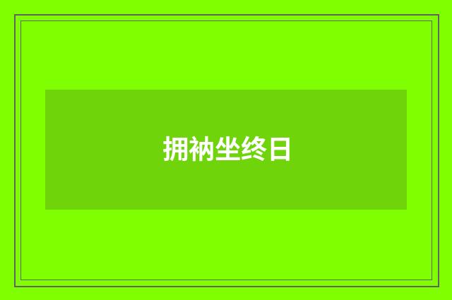拥衲坐终日