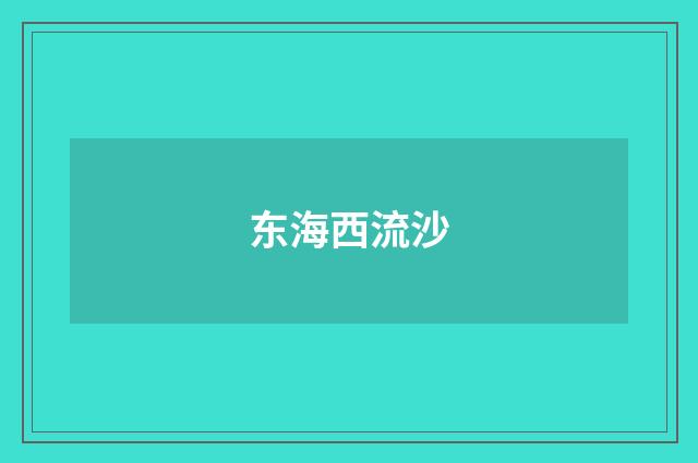 东海西流沙