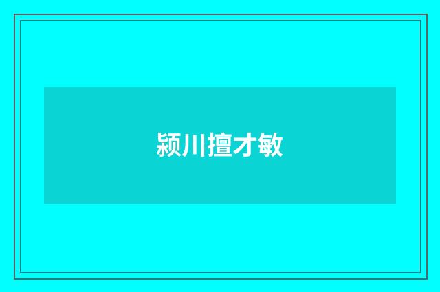 颍川擅才敏