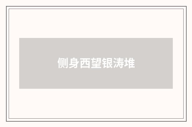 侧身西望银涛堆