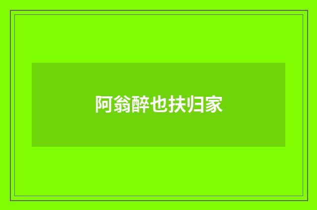 阿翁醉也扶归家