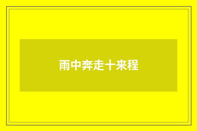 雨中奔走十来程