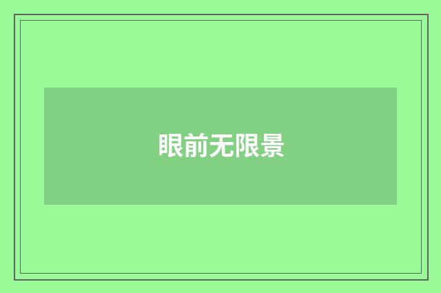 眼前无限景