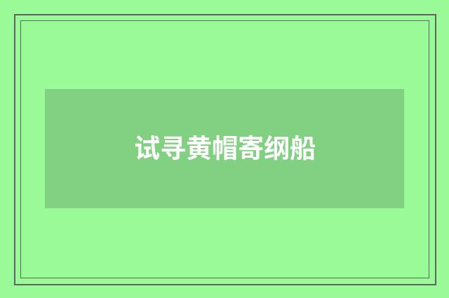 试寻黄帽寄纲船