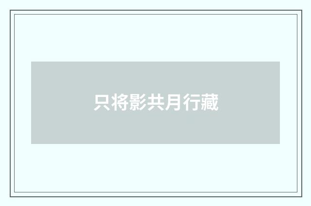 只将影共月行藏