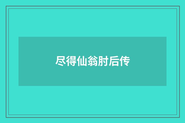 尽得仙翁肘后传