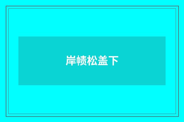岸帻松盖下