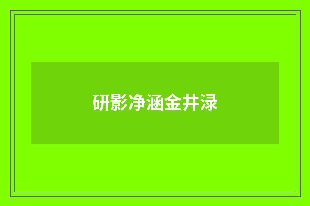 研影净涵金井渌