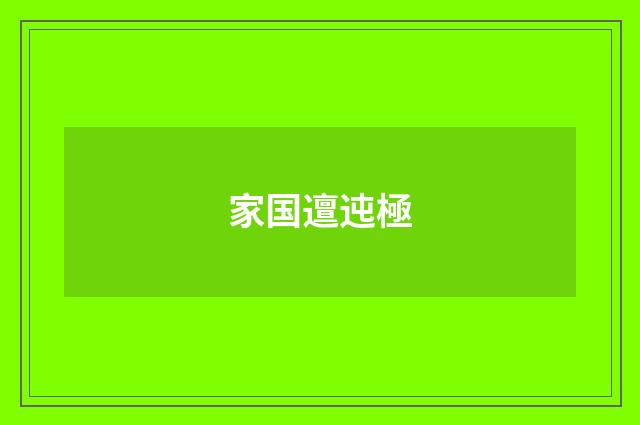 家国邅迍極