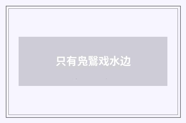 只有凫鷖戏水边