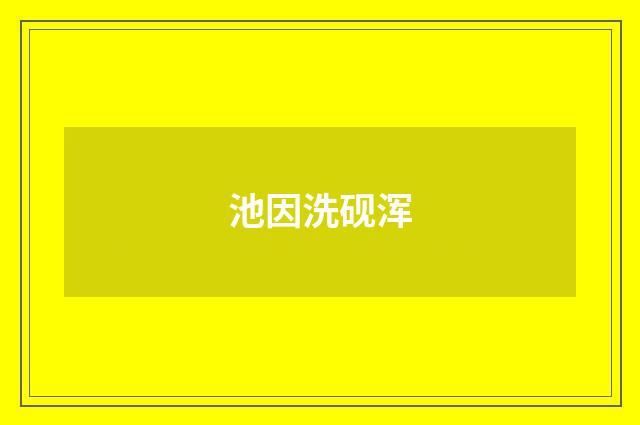 池因洗砚浑