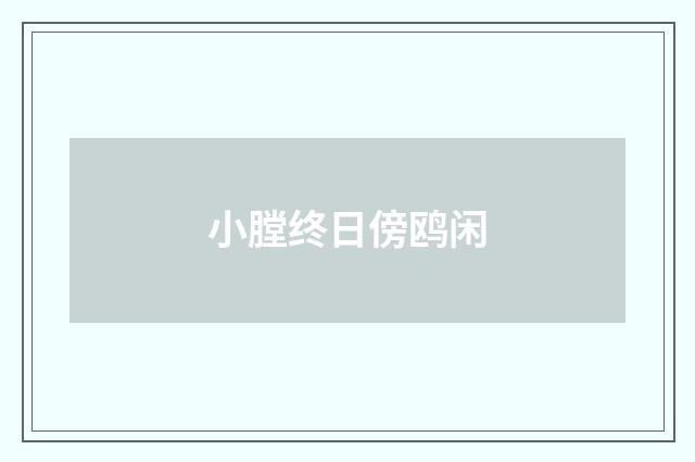 小膛终日傍鸥闲