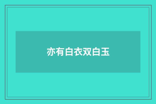 亦有白衣双白玉