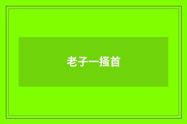 老子一搔首