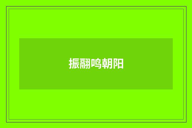 振翮鸣朝阳