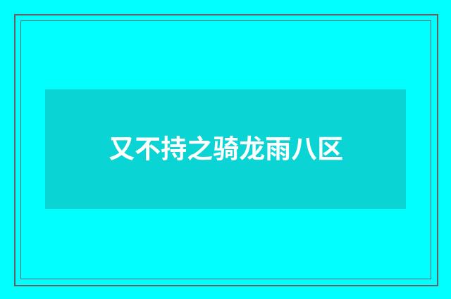 又不持之骑龙雨八区