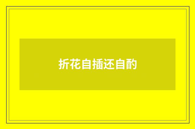 折花自插还自酌