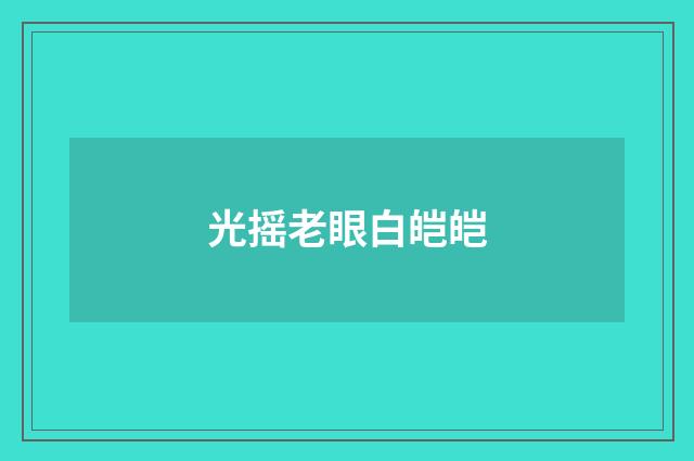 光摇老眼白皑皑
