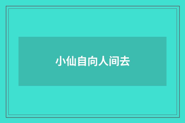 小仙自向人间去