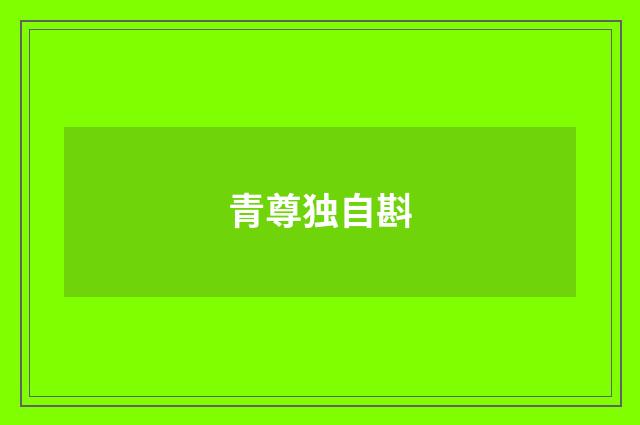 青尊独自斟