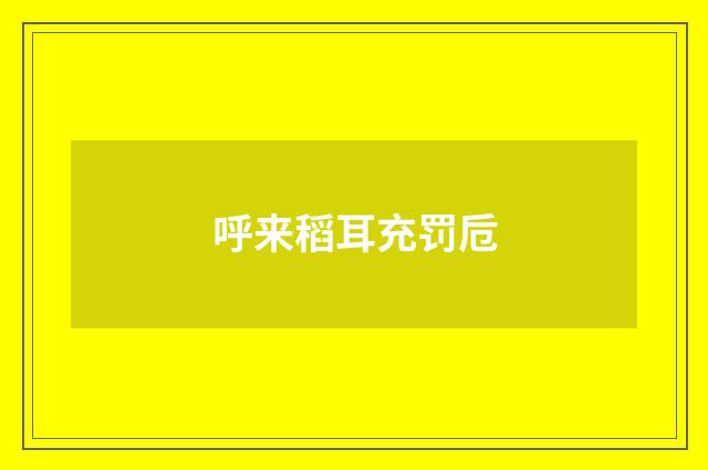 呼来稻耳充罚卮