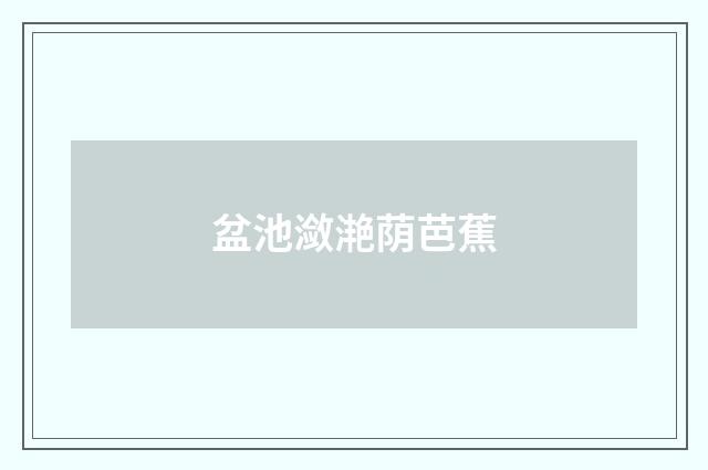 盆池潋滟荫芭蕉