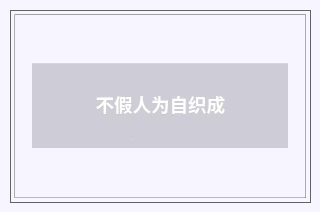 不假人为自织成