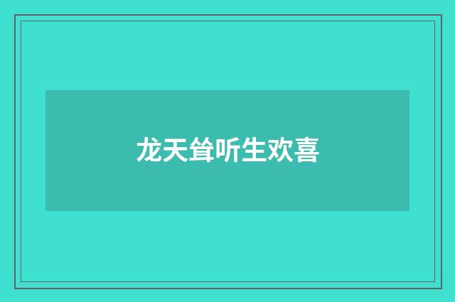 龙天耸听生欢喜