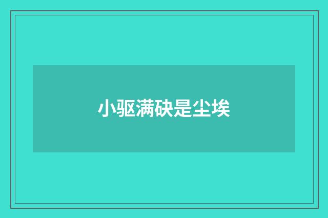 小驱满砄是尘埃