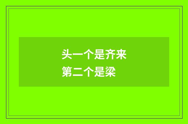 头一个是齐来第二个是梁