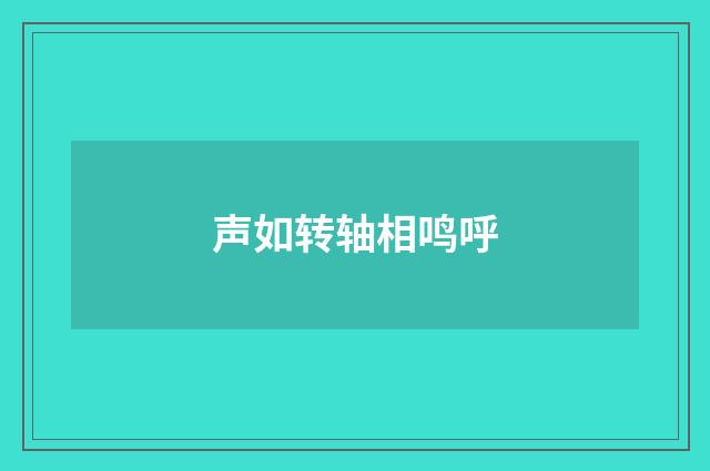 声如转轴相鸣呼