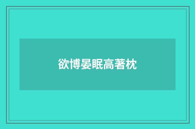 欲博晏眠高著枕