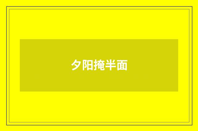 夕阳掩半面