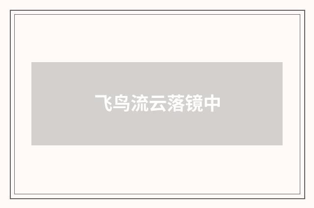 飞鸟流云落镜中