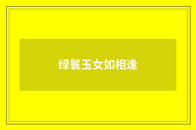 绿鬟玉女如相逢