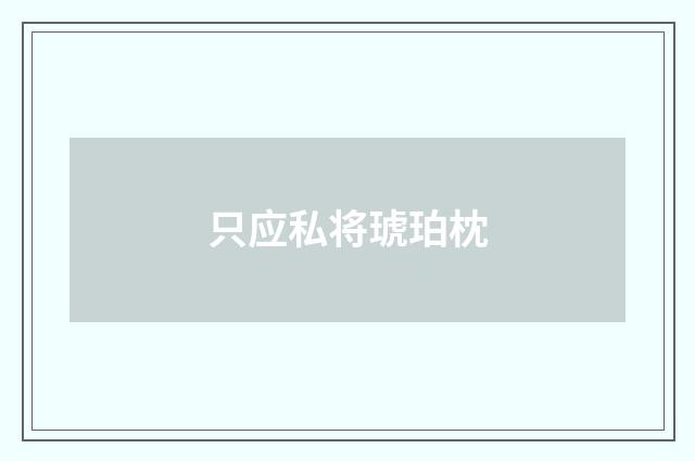 只应私将琥珀枕