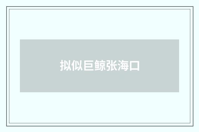 拟似巨鲸张海口