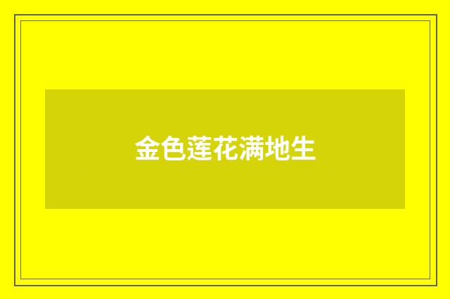 金色莲花满地生