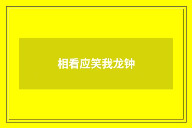 相看应笑我龙钟