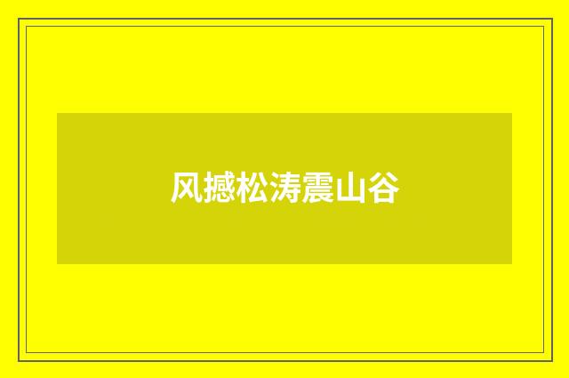 风撼松涛震山谷