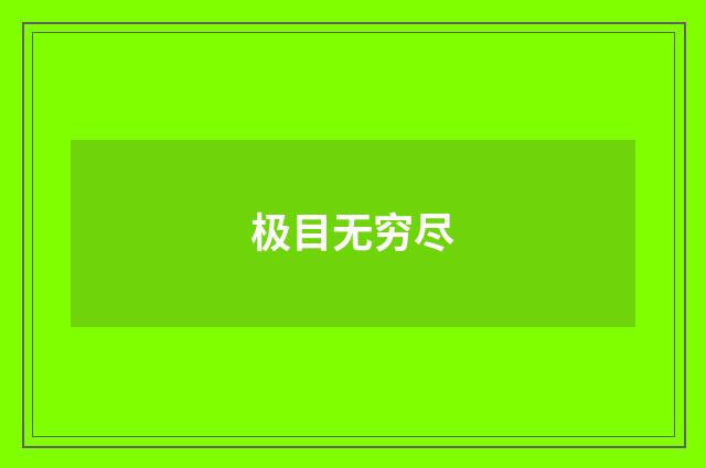 极目无穷尽