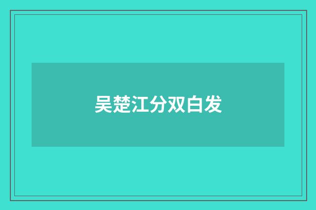 吴楚江分双白发