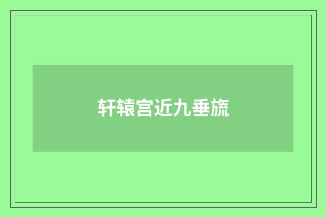 轩辕宫近九垂旒