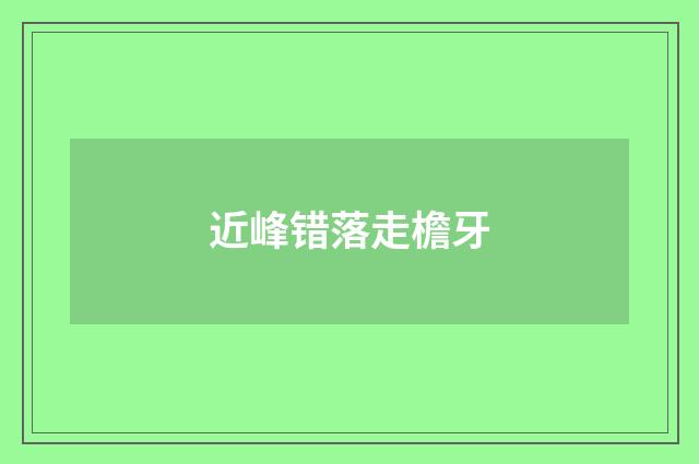 近峰错落走檐牙
