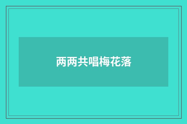 两两共唱梅花落