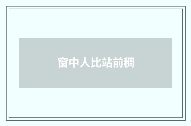 窗中人比站前稠