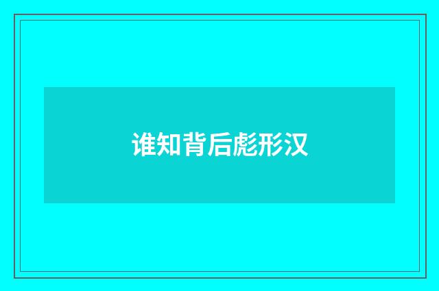 谁知背后彪形汉