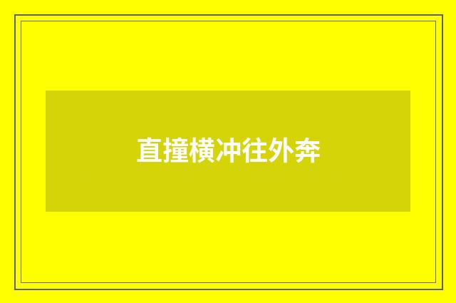 直撞横冲往外奔