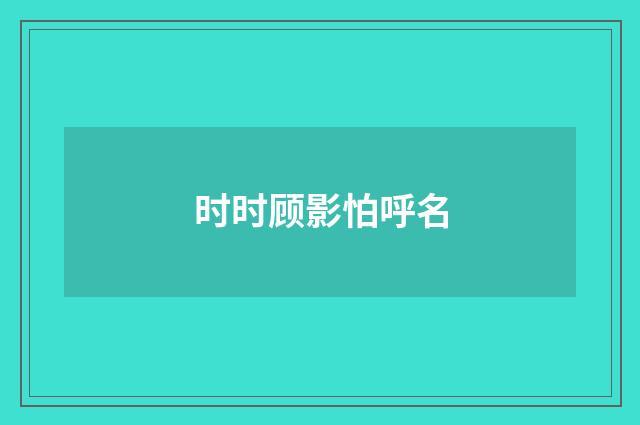 时时顾影怕呼名