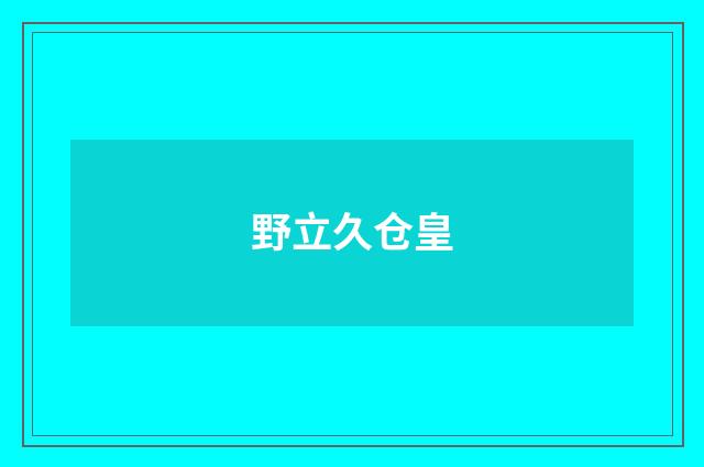 野立久仓皇